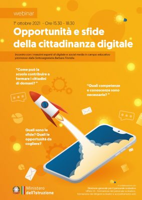 Webinar Opportunita’ e sfide della cittadinanza digitale – 1 ottobre 2021