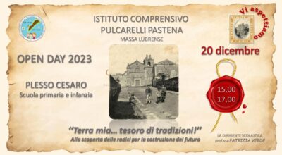 OPEN DAY PLESSO CESARO SCUOLA  INFANZIA E PRIMARIA-20 DICEMBRE 2023