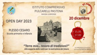 OPEN DAY PLESSO CESARO SCUOLA  INFANZIA E PRIMARIA-20 DICEMBRE 2023