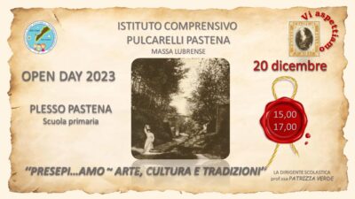 OPEN DAY PLESSO PASTENA SCUOLA  PRIMARIA-20 DICEMBRE 2023