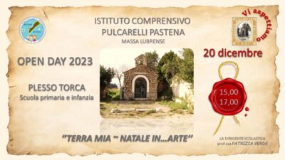 OPEN DAY PLESSO TORCA SCUOLA INFANZIA E PRIMARIA-20 DICEMBRE 2023