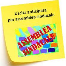 CIRCOLARE A SEGUITO ASSEMBLEA -uscita anticipata